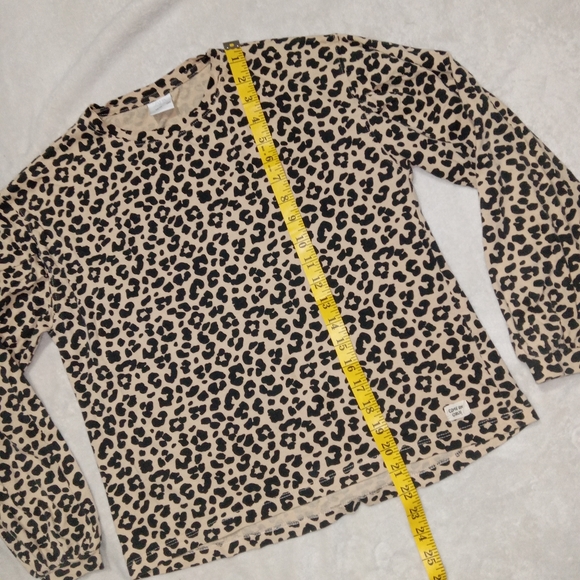 5 for $10 Zara Girls Tan & Black Leopard Print L/S Top size 13-14 - Picture 6 of 8